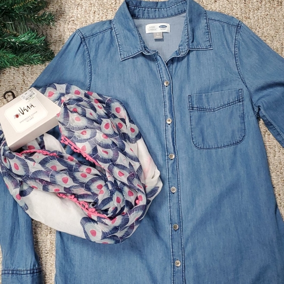 Womens denim blue Old Navy small button down - Picture 12 of 12